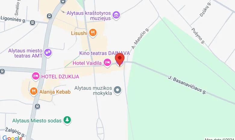Kino teatras DAINAVA žemėlapis
