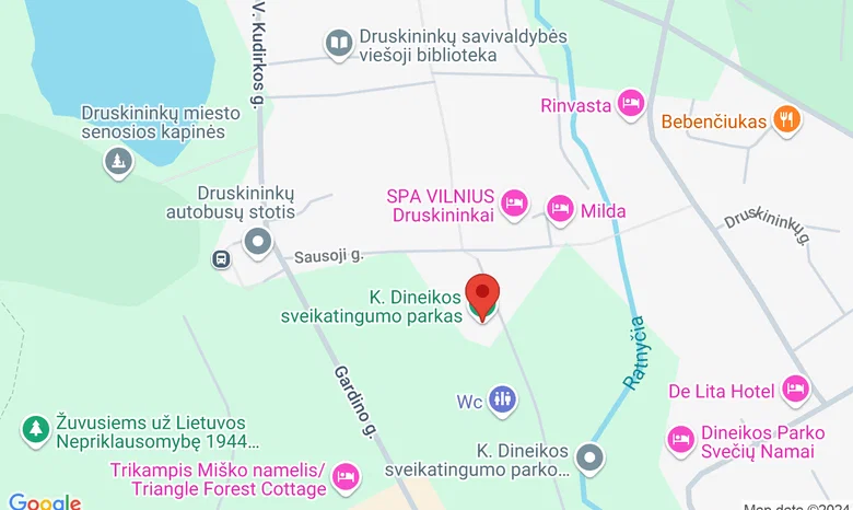 K. Dineikos sveikatingumo parkas (Sausoji g. 1) žemėlapis