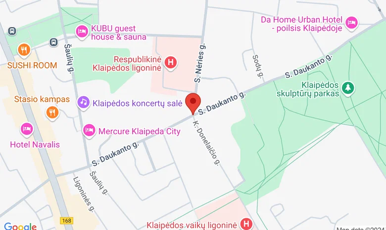 S. Neries ir S. Daukanto gatvių sankryža žemėlapis