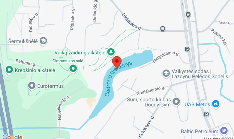 Baltupiai, Cedrono upelis žemėlapis
