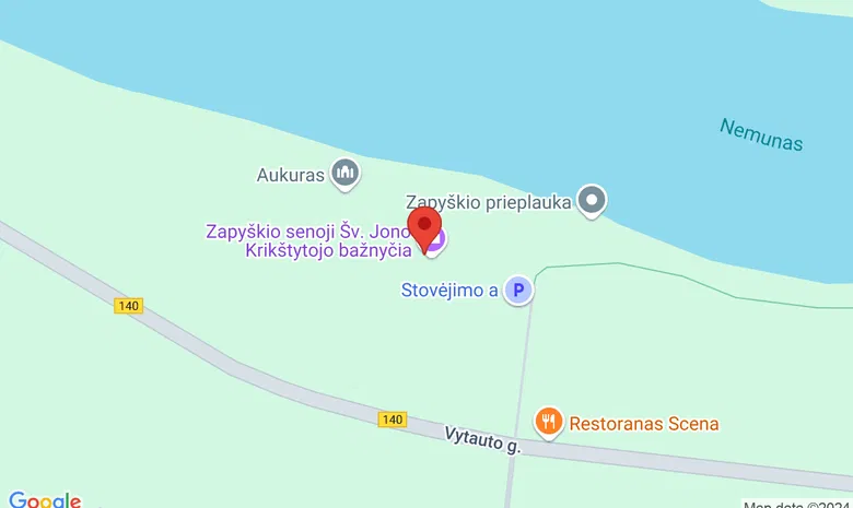 Senoji Zapyškio bažnyčia žemėlapis