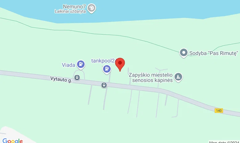 Zapyškis - Kulautuva - Zapyškis žemėlapis