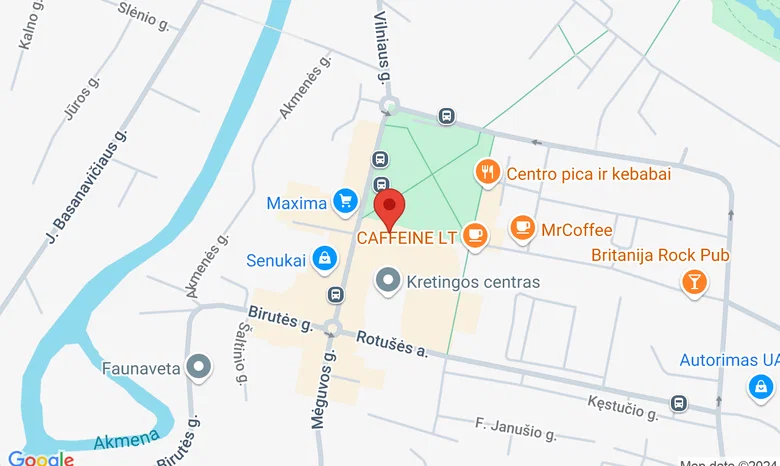 Kretinga Rotušės aikštė žemėlapis