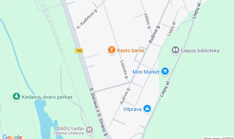 Krakės žemėlapis