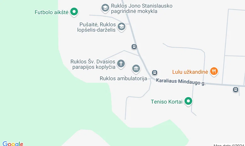 Ruklos kultūros centro kiemas žemėlapis