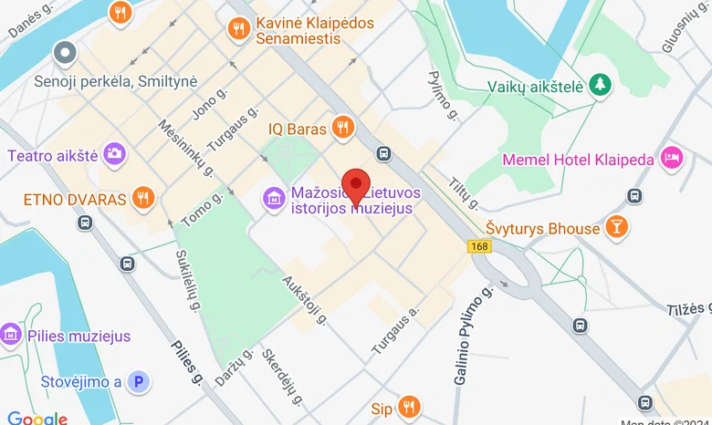 Klaipėdos lėlių teatro kiemelis žemėlapis