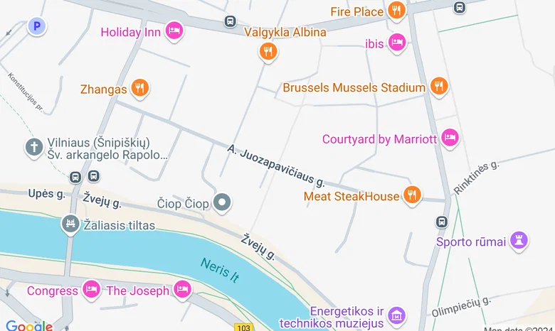 Skveras Rinktinės ir A. Juozapavičiaus g. sankirtoje žemėlapis