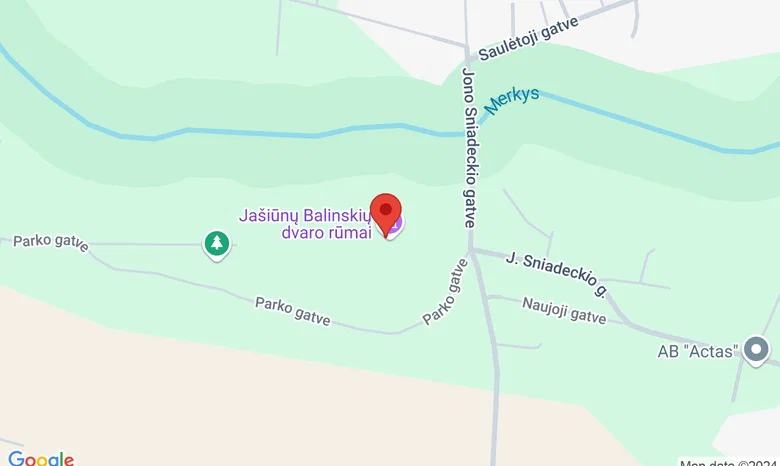 Jašiūnų dvaro parkas žemėlapis