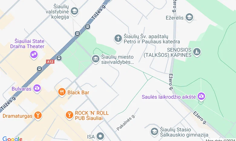 Radviliškio miesto aikštė, Aušros aikštė žemėlapis
