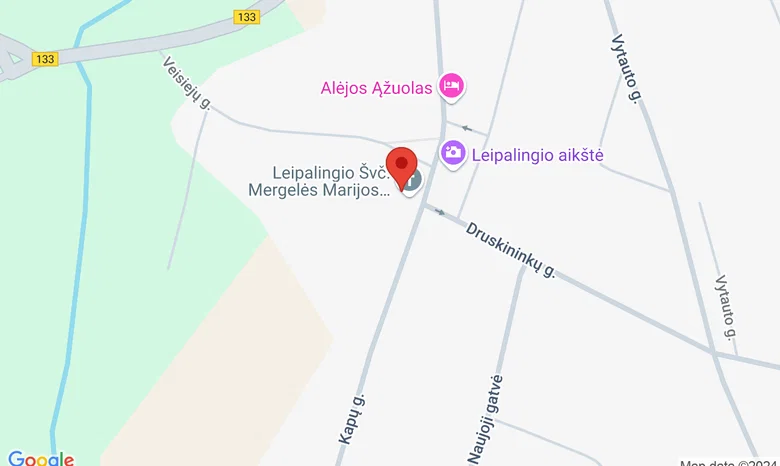 Leipalingio Švč. Mergelės Marijos ėmimo į dangų bažnyčia žemėlapis