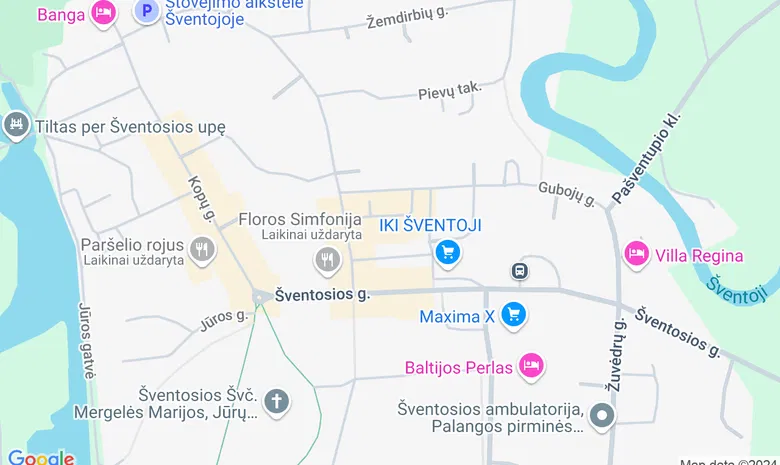 Šventosios centrinė aikštė žemėlapis