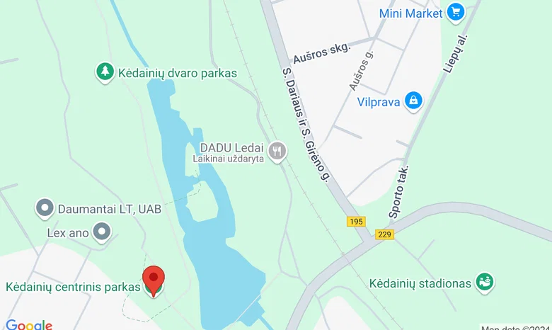 Kėdainių centrinis parkas žemėlapis