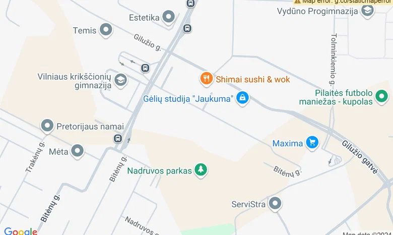 Atvira jaunimo erdvė ,,Kimaras" žemėlapis