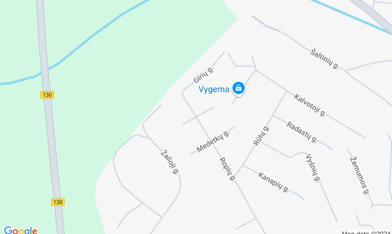 Birštono vienkiemio parkas žemėlapis
