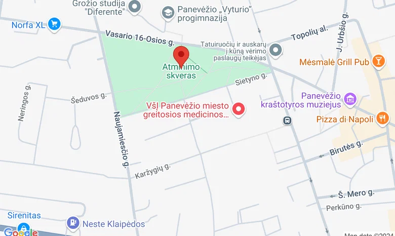 Atminimo skveras žemėlapis