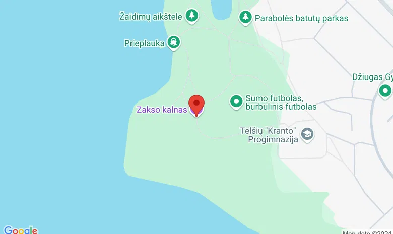 Telšių Zakso kalnas žemėlapis