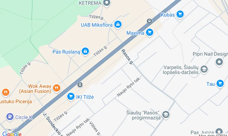Tilžės g. 36 kiemas žemėlapis