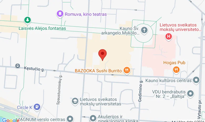 Kęstučio g. 26, Kaunas prie BRITANICOS viešbučio liekanų. žemėlapis