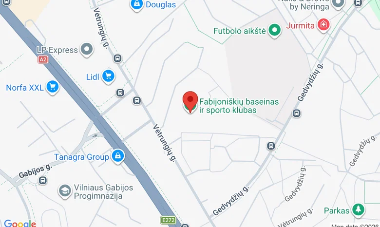 Fabijoniškių baseinas žemėlapis