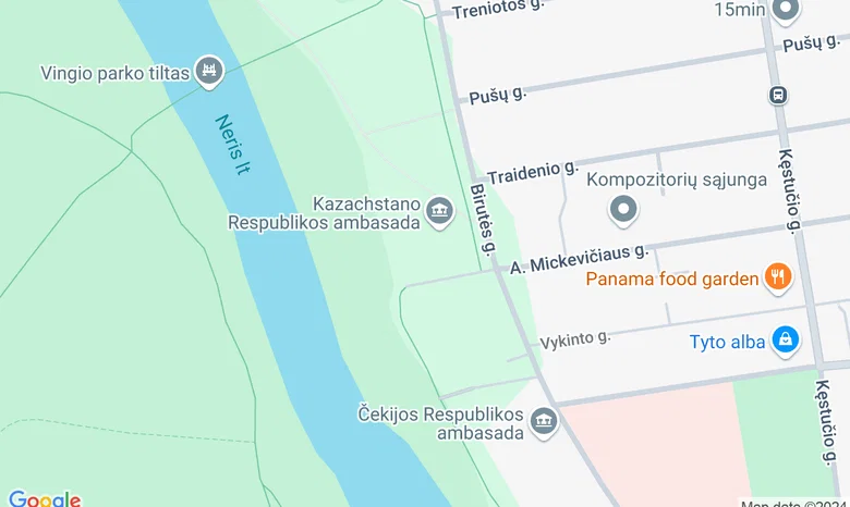 Kavinė "Pavėsis" prie pėsčiųjų tilto į Vingio parką žemėlapis