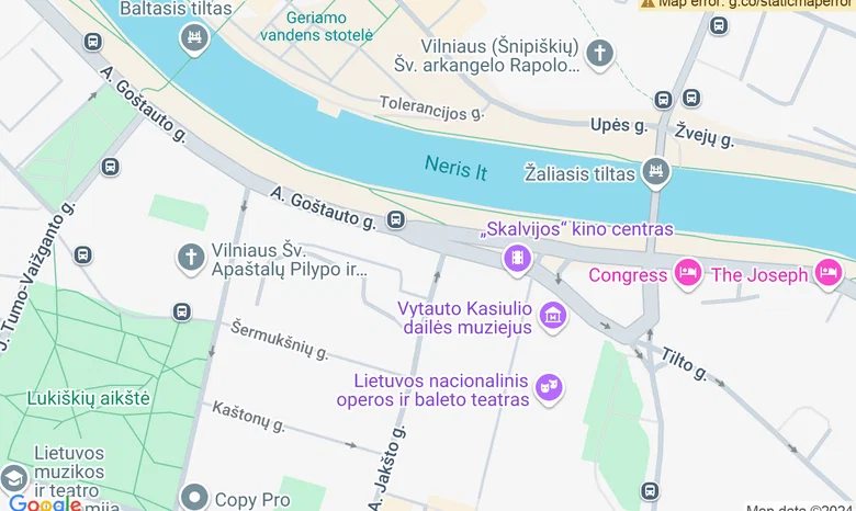 Senamieste žemėlapis