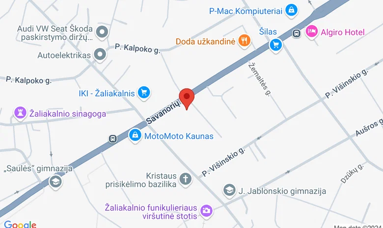 Kauno kino teatras „Daina“ žemėlapis