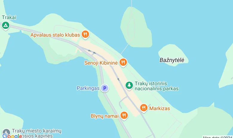 Trakai, Karaimų sala žemėlapis