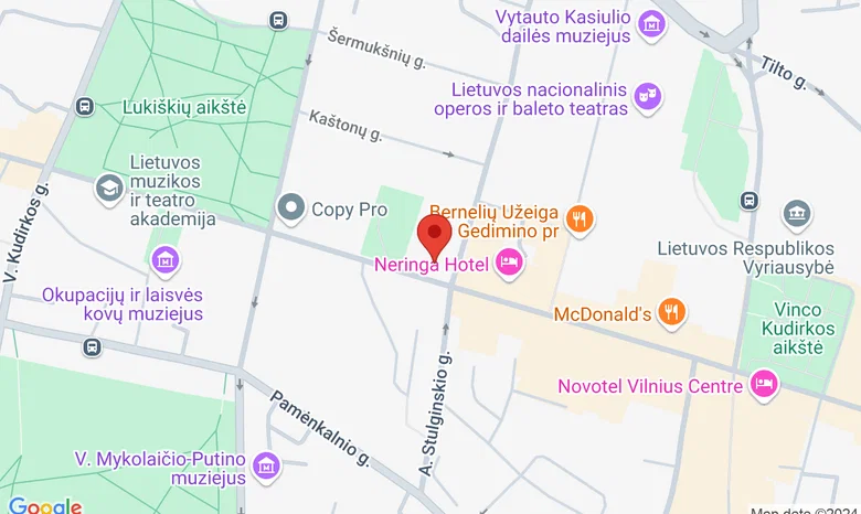 Gedimino pr. 27 žemėlapis