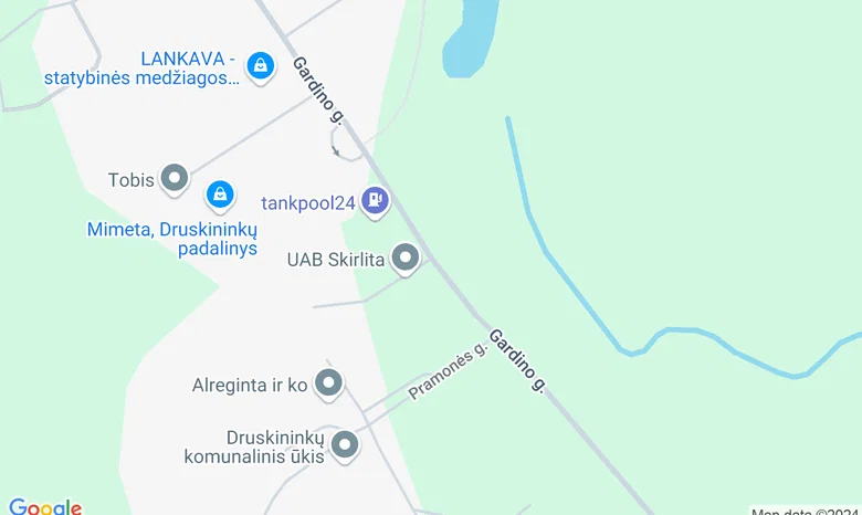 Gardino gatvė 1 žemėlapis