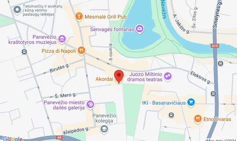 Restoranas „Akordai“ žemėlapis