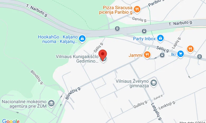 Vilniaus kunigaikščio Gedimino progimnazija žemėlapis