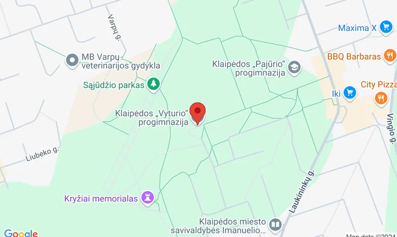 Klaipėdos Vyturio progimnazija žemėlapis