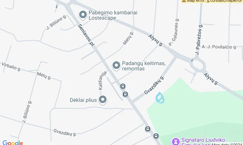 Vakarienės namai žemėlapis