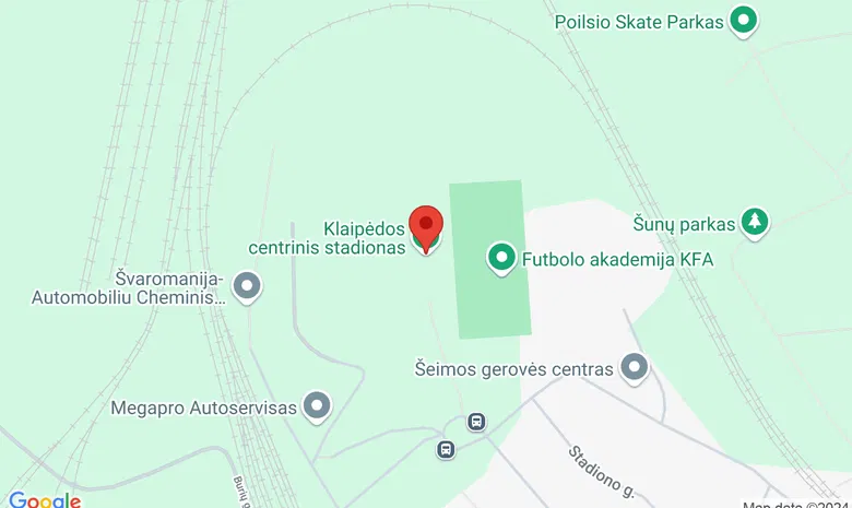 Klaipėdos centrinis stadionas žemėlapis