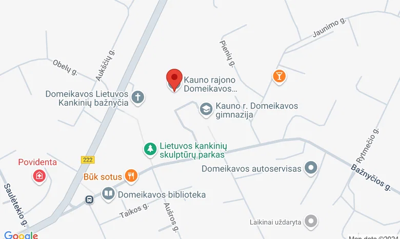 Domeikavos laisvalaikio salė žemėlapis