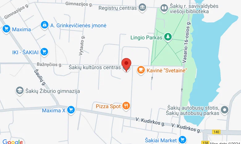 Šakių kultūros centras žemėlapis