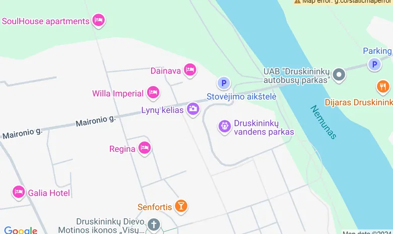 Klubas „AQUA“ žemėlapis