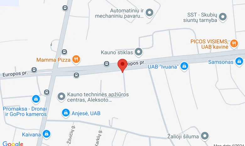 Europos pr. 60, Kaunas žemėlapis