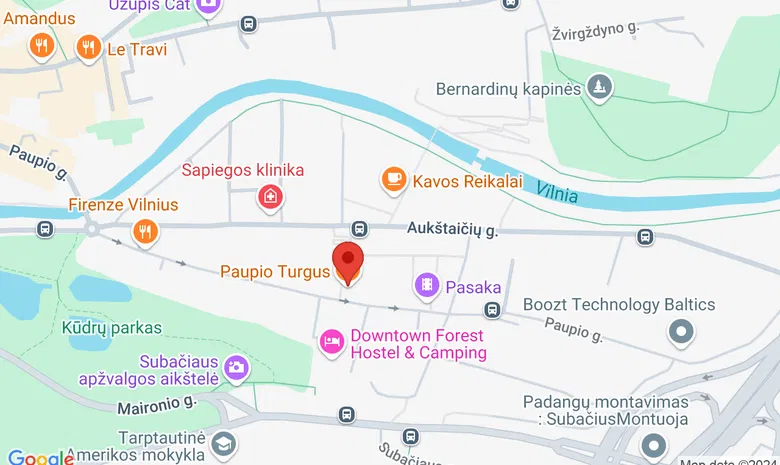 Paupio turgus žemėlapis