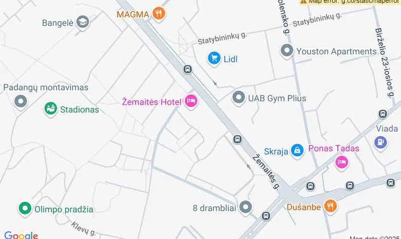 "Žemaitės" viešbutis žemėlapis