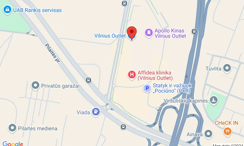 Vilnius Outlet žemėlapis