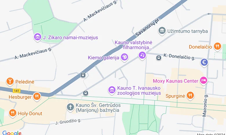 Jogos studija ,,Jogos virtuvė"  žemėlapis