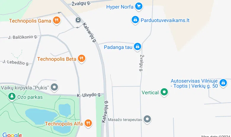 Šok/šok šokių studija žemėlapis
