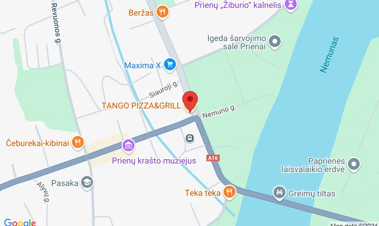 Tango Pizza & Grill žemėlapis