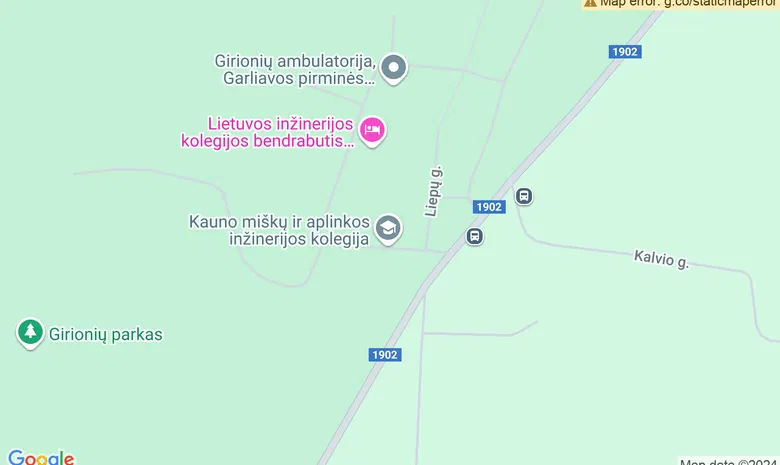 Sportuok miške Girionyse žemėlapis