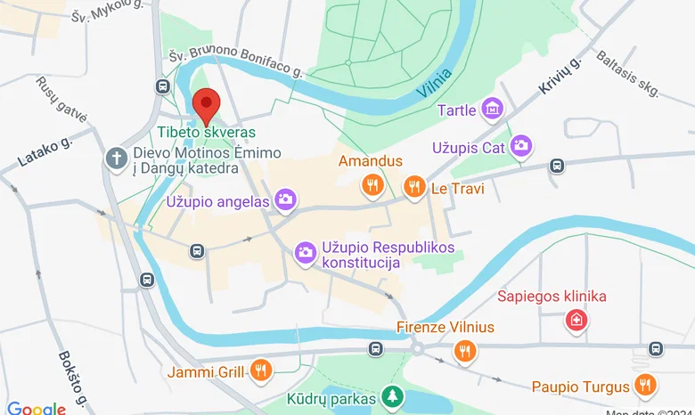 Tibeto skveras, Užupyje žemėlapis