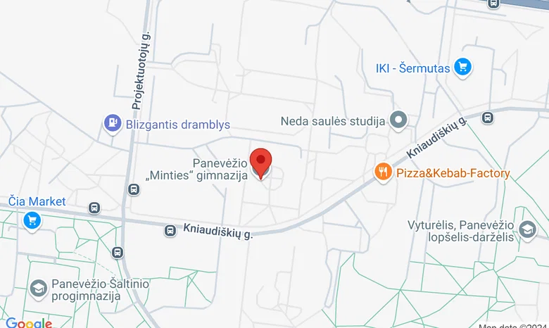 Panevėžio "Minties" gimnazija  žemėlapis
