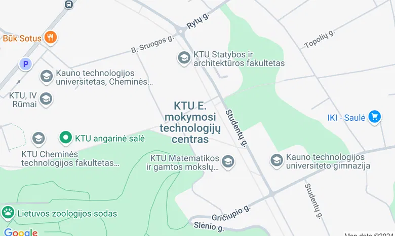 KTU Skaičiavimo centras žemėlapis