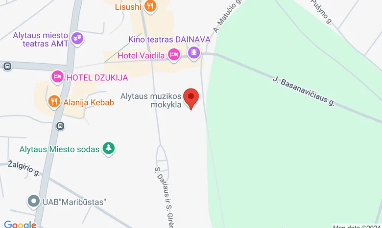 Alytaus muzikos mokykla žemėlapis
