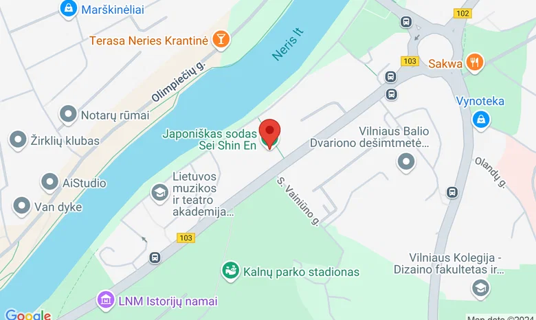 Japoniškas sodas SEI SHIN En žemėlapis